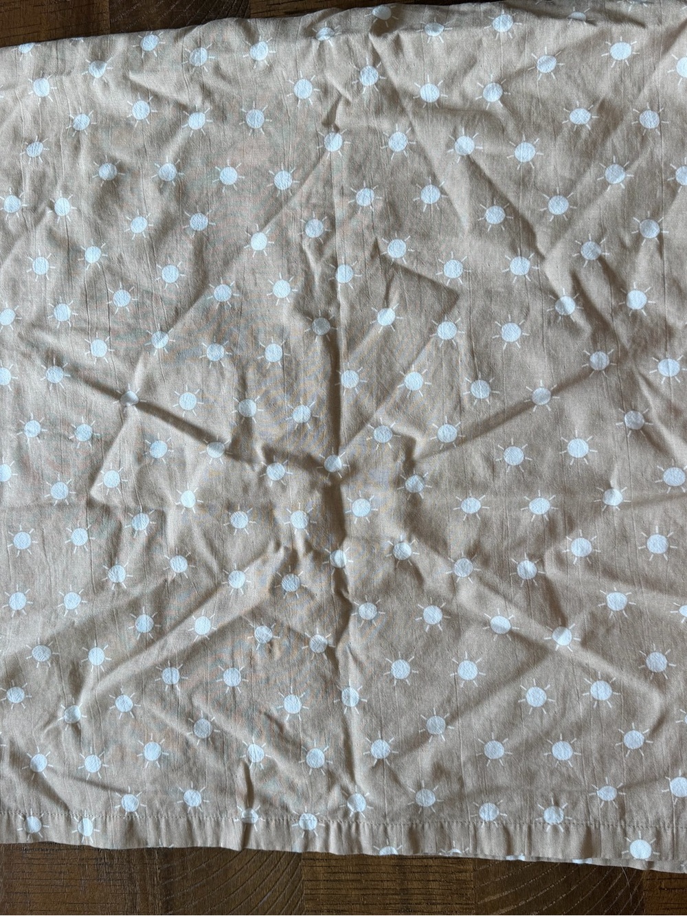 Tan with White Suns Swaddle Blankey